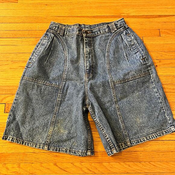 Vintage Y2k 90s Joey Fresco Denim Jean Shorts Womens 32 (meas 28) High Rise - Picture 1 of 11